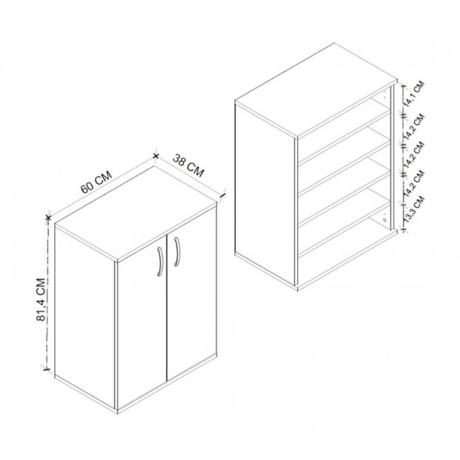Παπουτσοθήκη - Ντουλάπι Manolo Megapap χρώμα ανθρακί 60x38x81,4εκ. Παπουτσοθήκη - Ντουλάπι Manolo Megapap χρώμα ανθρακί 60x38x81,4εκ.