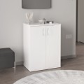 Manolo Megapap melamine shoe cabinet in white color 60x38x81.4cm.