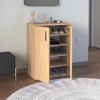 Manolo Megapap melamine shoe cabinet in sapphire oak color 60x38x81.4cm.