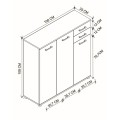 Παπουτσοθήκη - ντουλάπι Polly Megapap χρώμα λευκό 108x35x108εκ.