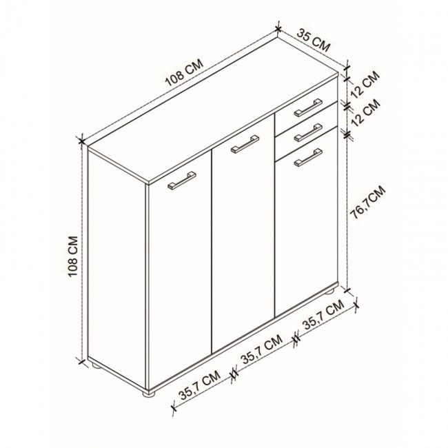 Παπουτσοθήκη - ντουλάπι Polly Megapap χρώμα λευκό 108x35x108εκ. Παπουτσοθήκη - ντουλάπι Polly Megapap χρώμα λευκό 108x35x108εκ.