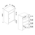 Παπουτσοθήκη - Ντουλάπι Talsa Megapap χρώμα λευκό - sapphire oak 50x35,3x86εκ.