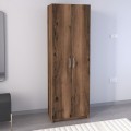 Renso Megapap melamine 2 doors wardrobe - shoe cabinet in smoked walnut color 59,8x37,8x178,5cm.