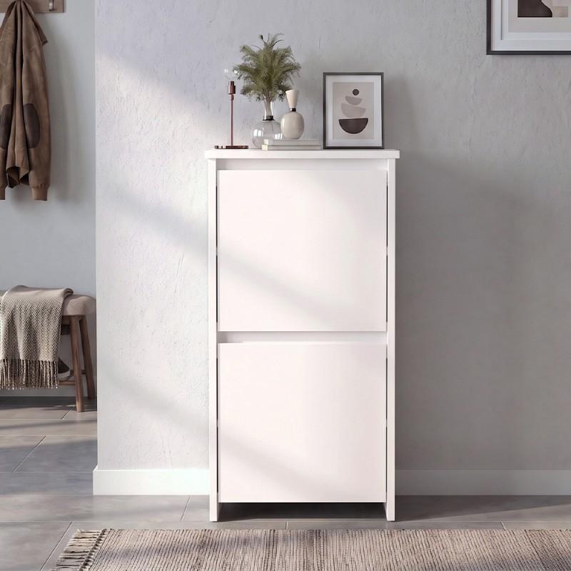 Παπουτσοθήκη Sarpedon Megapap χρώμα λευκό 48x35x91,8εκ.
