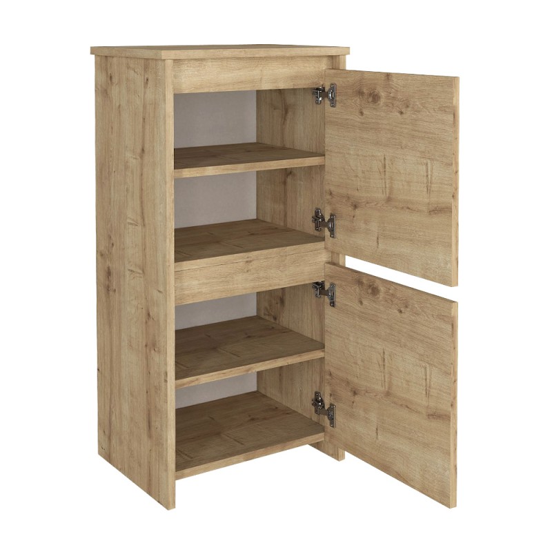Παπουτσοθήκη Sarpedon Megapap χρώμα sapphire oak 48x35x91,8εκ.