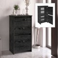 Παπουτσοθήκη Sarpedon Megapap χρώμα sencron black 48x35x91,8εκ.