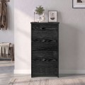 Παπουτσοθήκη Sarpedon Megapap χρώμα sencron black 48x35x91,8εκ.