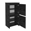 Παπουτσοθήκη Sarpedon Megapap χρώμα sencron black 48x35x91,8εκ.