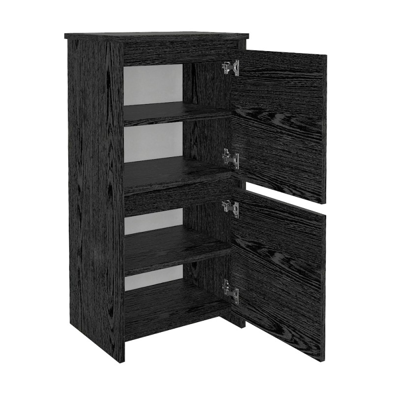 Παπουτσοθήκη Sarpedon Megapap χρώμα sencron black 48x35x91,8εκ.