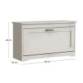 Παπουτσοθήκη - Σκαμπό, MDF Απόχρωση Άσπρο 80x30x46cm