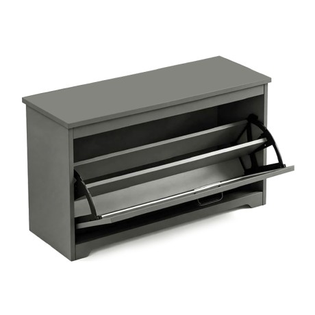 Παπουτσοθήκη MDF χρώμα γκρι 80x30x46εκ.
