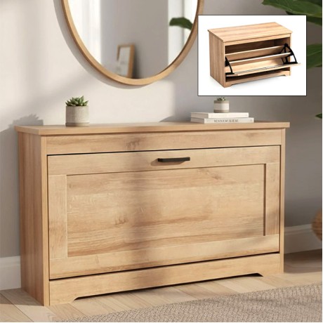 Παπουτσοθήκη MDF χρώμα sonoma 80x30x46εκ.