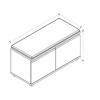 Παπουτσοθήκη Twain Megapap 8 ζευγών χρώμα sapphire oak 80x35x42εκ.