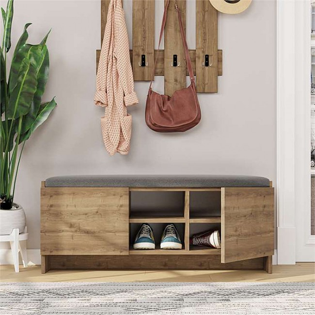 Παπουτσοθήκη Zulla Megapap χρώμα ανοιχτό καρυδί 110x37x43εκ. Παπουτσοθήκη Zulla Megapap χρώμα ανοιχτό καρυδί 110x37x43εκ.