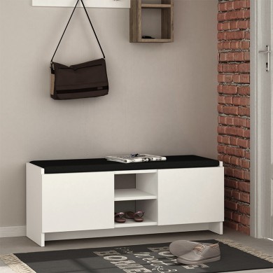 Zulla Megapap melamine entrance furniture in white color 110x37x43cm.
