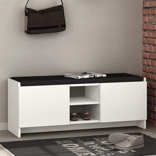 Παπουτσοθήκη Zulla Megapap χρώμα λευκό 110x37x43εκ. Παπουτσοθήκη Zulla Megapap χρώμα λευκό 110x37x43εκ.