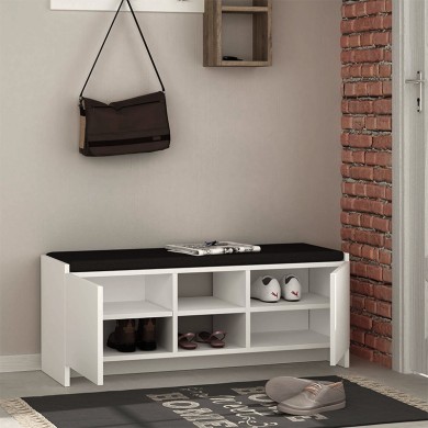 Zulla Megapap melamine entrance furniture in white color 110x37x43cm.