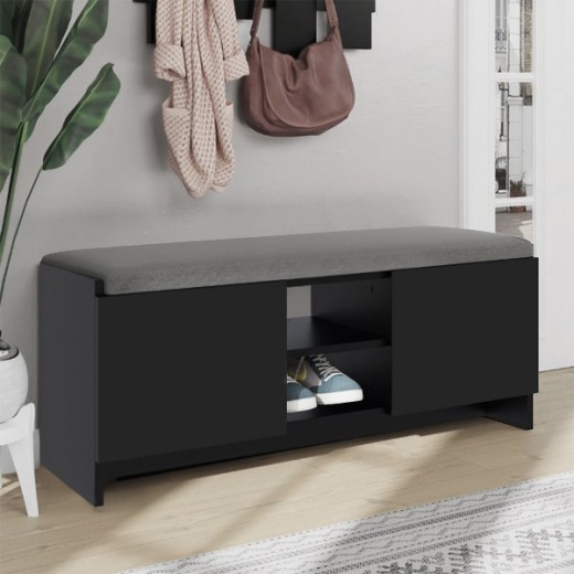 Παπουτσοθήκη Zulla Megapap χρώμα μαύρο 110x37x43εκ.