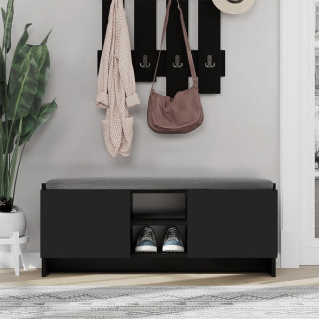 Παπουτσοθήκη Zulla Megapap χρώμα μαύρο 110x37x43εκ. Παπουτσοθήκη Zulla Megapap χρώμα μαύρο 110x37x43εκ.