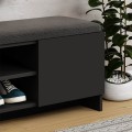 Παπουτσοθήκη Zulla Megapap χρώμα μαύρο 110x37x43εκ.