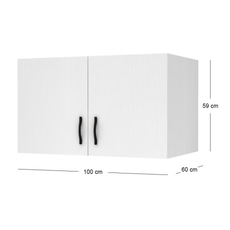 Πατάρι ντουλάπας Victoria Megapap δίφυλλο χρώμα λευκό 100x60x59εκ.