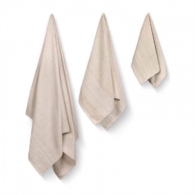 Πετσέτες μπάνιου Piramit Capa Home σετ 3 τμχ 450gr/m² χρώμα cappuccino