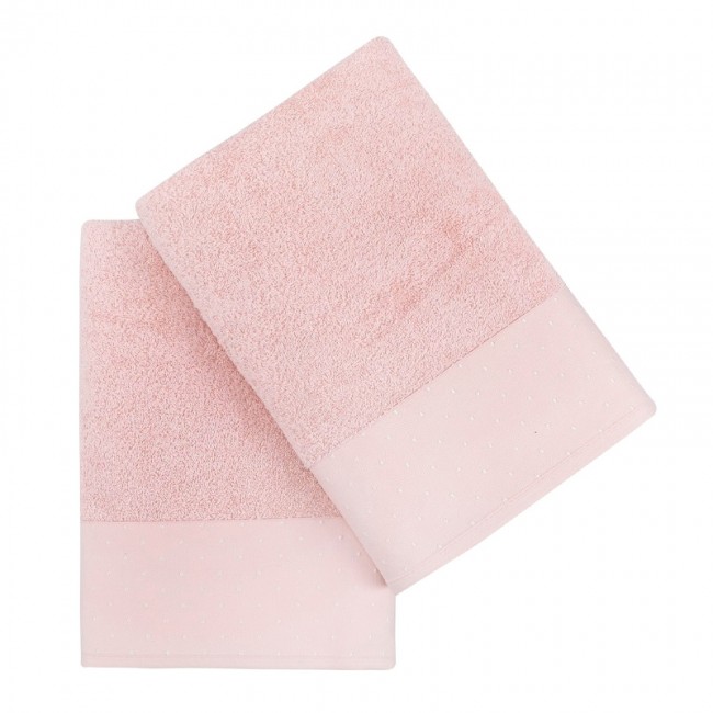 Πετσέτες μπάνιου Pitircik Saheser Home σετ 2 τμχ 510gr/m² χρώμα ροζ
