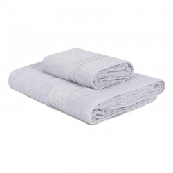 Πετσέτες προσώπου - μπάνιου Dora Capa Home σετ 2 τμχ 450gr/m² χρώμα γκρι