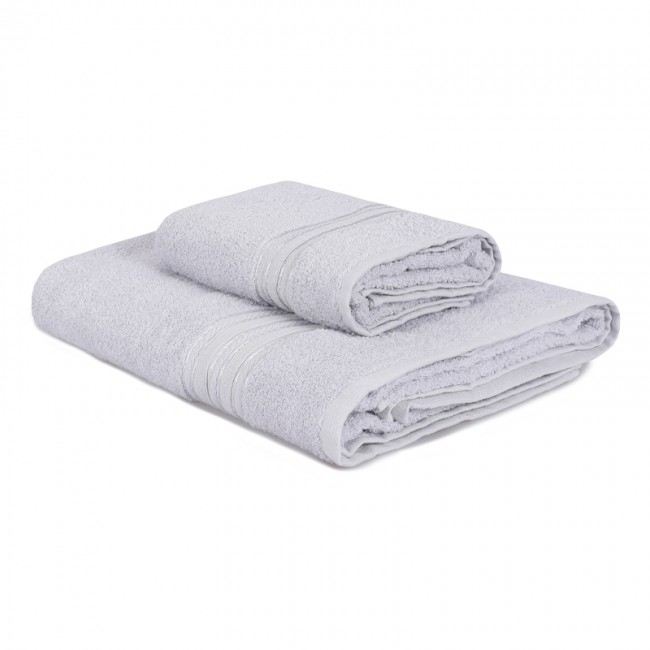 Πετσέτες προσώπου - μπάνιου Dora Capa Home σετ 2 τμχ 450gr/m² χρώμα γκρι