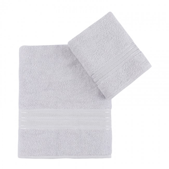 Πετσέτες προσώπου - μπάνιου Dora Capa Home σετ 2 τμχ 450gr/m² χρώμα γκρι