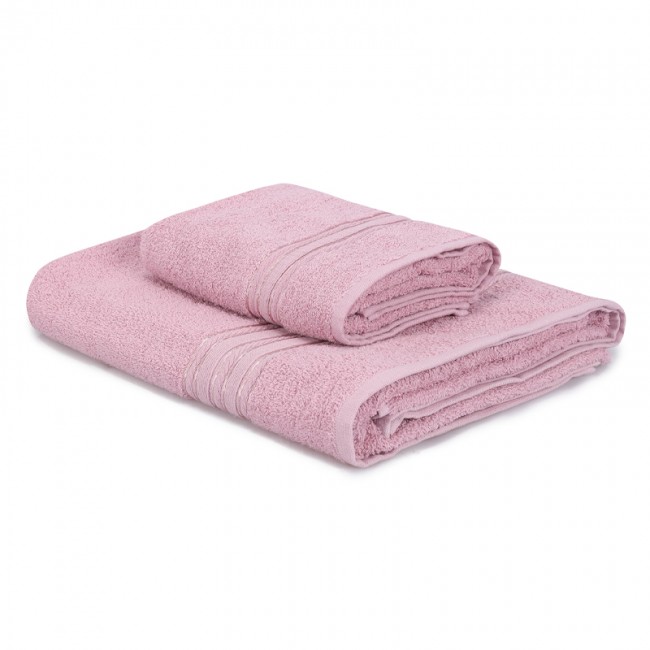 Πετσέτες προσώπου - μπάνιου Dora Capa Home σετ 2 τμχ 450gr/m² χρώμα ροζ