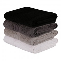 Πετσέτες προσώπου Rainbow Hobby σετ 4 τμχ 500gr/m² χρώμα shades black