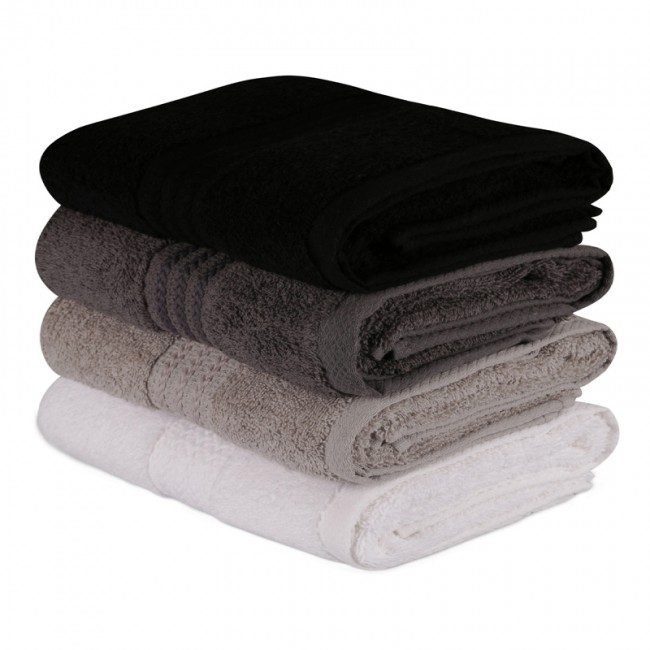 Πετσέτες προσώπου Rainbow Hobby σετ 4 τμχ 500gr/m² χρώμα shades black