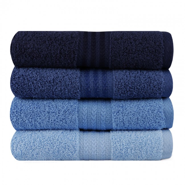 Πετσέτες προσώπου Rainbow Hobby σετ 4 τμχ 500gr/m² χρώμα shades blue