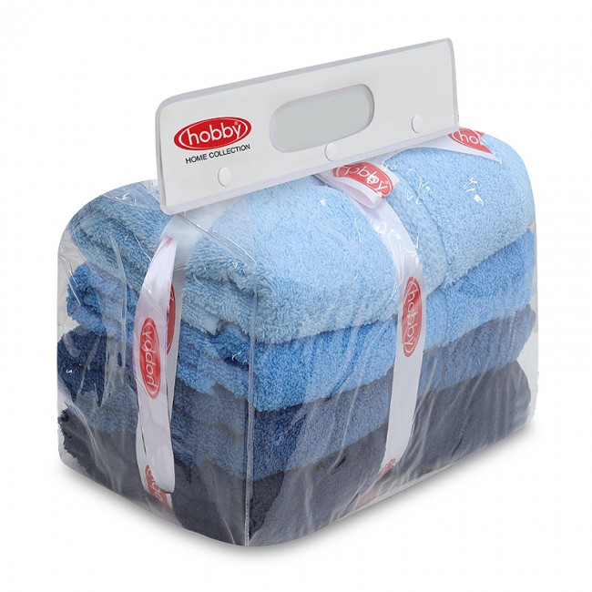 Πετσέτες προσώπου Rainbow Hobby σετ 4 τμχ 500gr/m² χρώμα shades blue