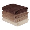 Πετσέτες προσώπου Rainbow Hobby σετ 4 τμχ 500gr/m² χρώμα shades brown