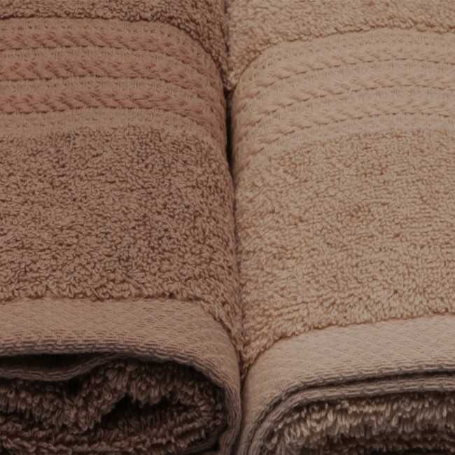 Πετσέτες προσώπου Rainbow Hobby σετ 4 τμχ 500gr/m² χρώμα shades brown