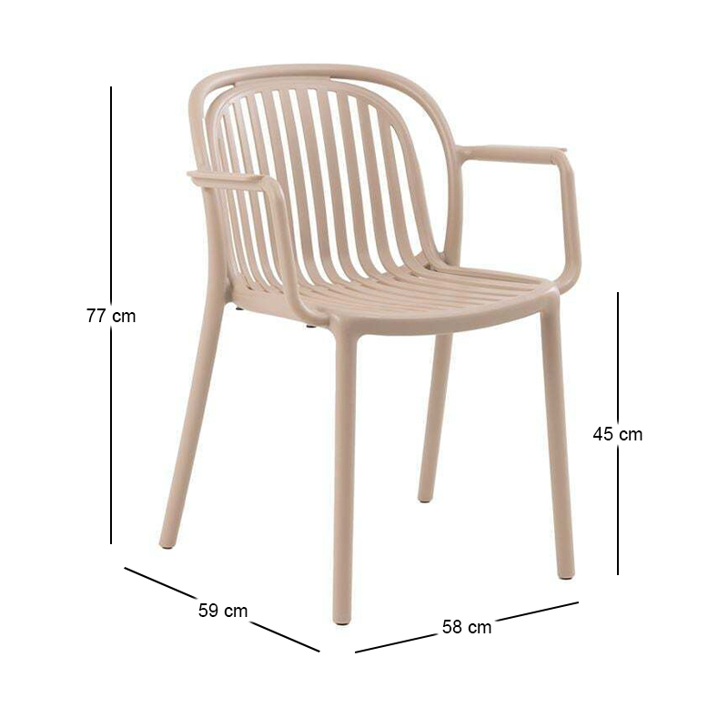 POCO Armchair PP-UV Cappuccino
