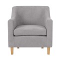 BETA Armchair Light Grey Fabric