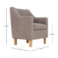 BETA Armchair Light Brown Fabric