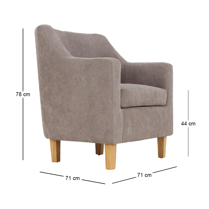 BETA Armchair Light Brown Fabric