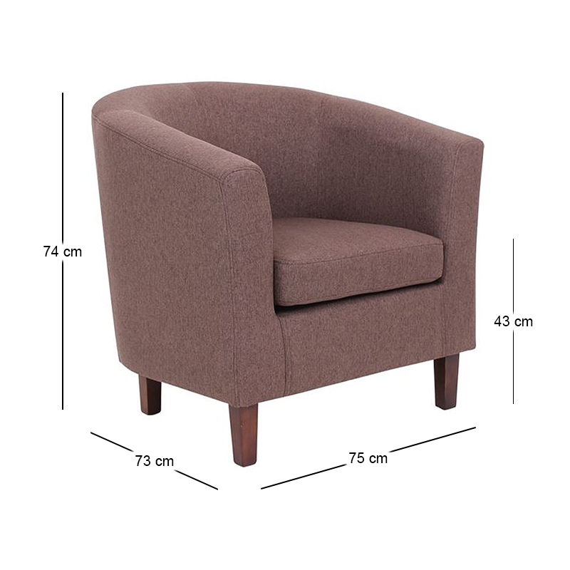 BOGA Armchair Fabric Brown