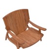 Πολυθρόνα Brazin pakoworld φυσικό teak ξύλο 67x76x78.5εκ