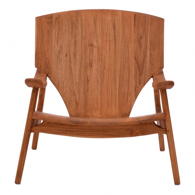 Πολυθρόνα Brazin pakoworld φυσικό teak ξύλο 67x76x78.5εκ