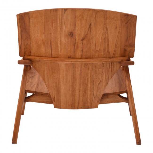 Πολυθρόνα Brazin pakoworld φυσικό teak ξύλο 67x76x78.5εκ