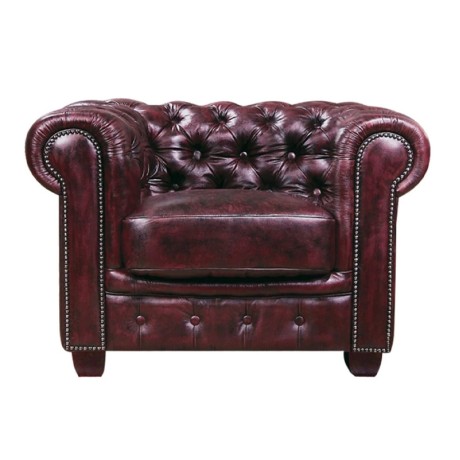 CHESTERFIELD-689 1-S Leather Antique Red