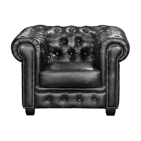 CHESTERFIELD-689 1-S Leather Antique Grey