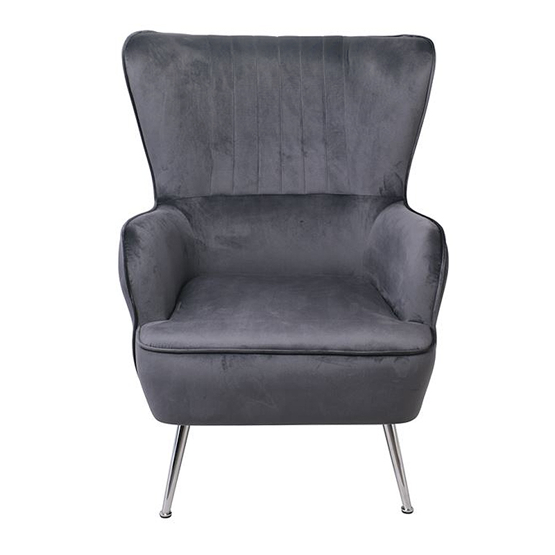 CROMA Armchair Fabric Grey Velure
