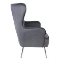 CROMA Armchair Fabric Grey Velure