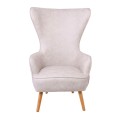 DOVELA Armchair Quilted Fabric Ecru